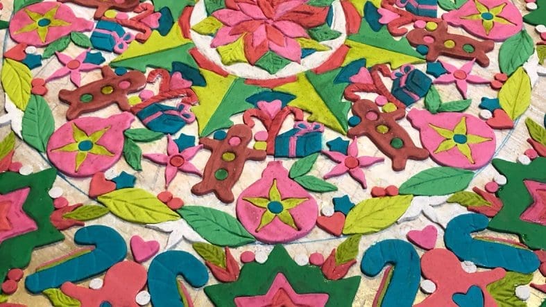 Gingerbread pastiallage colorful pattern
